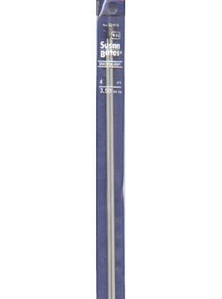 Quicksilver Susan Bates 14 inch double Point Needles size 4, heat-treated aluminum alloy shaft coated with a grey powder finish