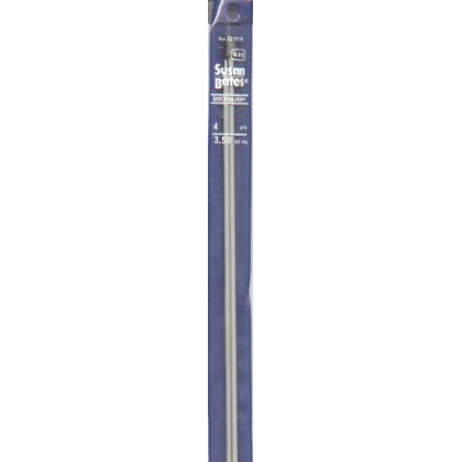 Quicksilver Susan Bates 14 inch double Point Needles size 4, heat-treated aluminum alloy shaft coated with a grey powder finish