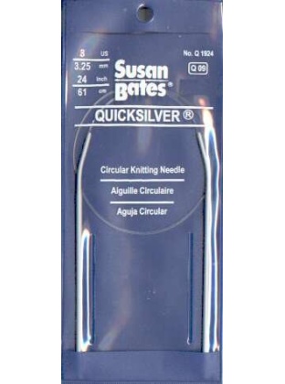 Quicksilver Susan Bates 24 inch, size 3 circular knitting needle Q09