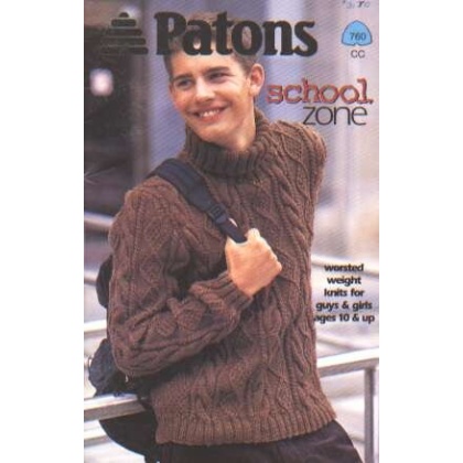 School zone worsted weight knits for guys and girls' ages 10+, 760