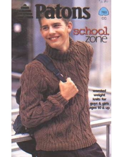School zone worsted weight knits for guys and girls' ages 10+, 760