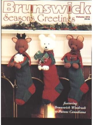 Season's Greetings stuffed animal stockings & t-shirt to crochet knit 893