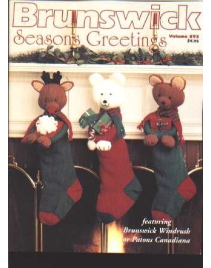 Season's Greetings stuffed animal stockings & t-shirt to crochet knit 893