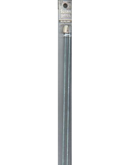 Silvalume knitting needles by Susan Bates, US 3, 3 1/4mm S08