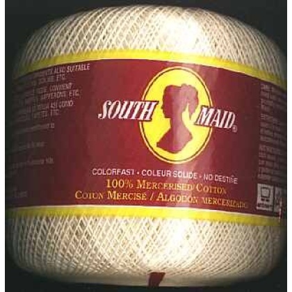 South Maid size 10 color 429A Cream crochet cotton