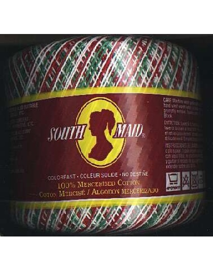 South Maid size 10 color 453 Shaded Christmas crochet cotton 350 yds