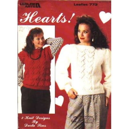 3 Heart knit designs to knit and crochet 773