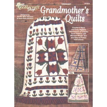 6 Warm and cozy afghans, Grandmother's quilt to crochet, 971015