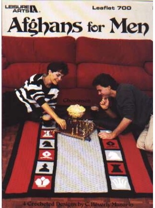 Afghans for men, Chessmen, 4 designs 700