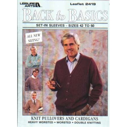 Back to basics set-in sleeve pullover, cardigan size 42-50 to knit and crochet 2419