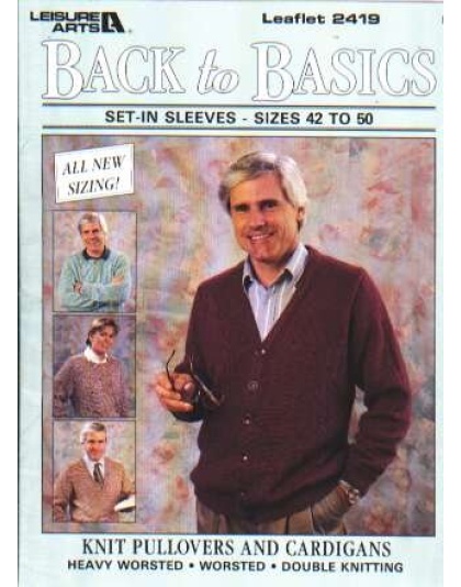 Back to basics set-in sleeve pullover, cardigan size 42-50 to knit and crochet 2419