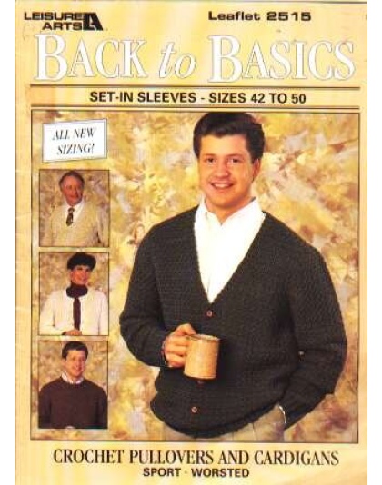 Back to basics set in sleeves size 42-50 pullover, cardigan to knit and crochet 2515