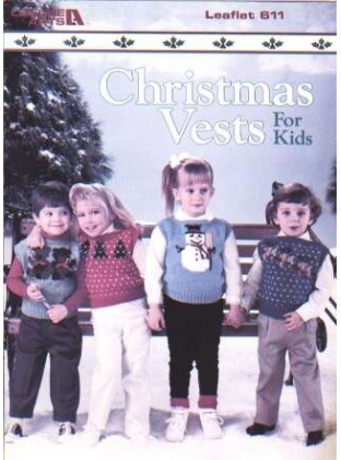 Christmas vests for kids to knit, crochet and CrossStitch 611