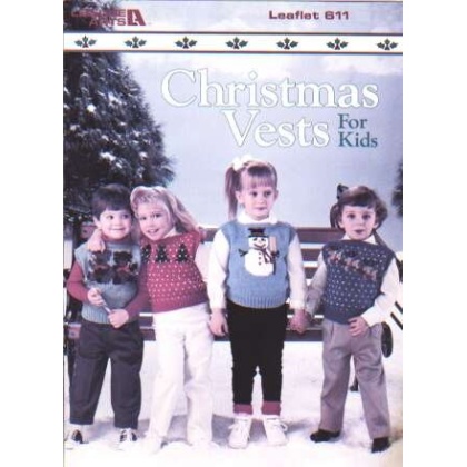 Christmas vests for kids to knit, crochet and CrossStitch 611