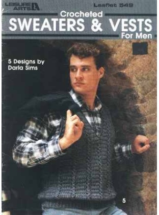 Crocheted sweaters and vests for men to knit and crochet 549