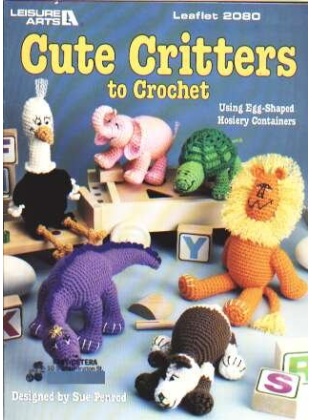 Cute critters to crochet using egg-shaped hosiery containers, 2080