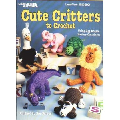 Cute critters to crochet using egg-shaped hosiery containers, 2080