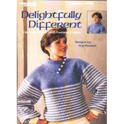 Delightfully different crocheted tops with fashion collars to knit and crochet 472
