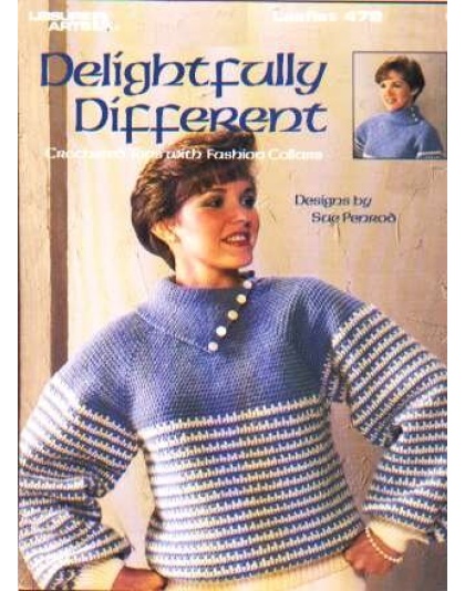 Delightfully different crocheted tops with fashion collars to knit and crochet 472