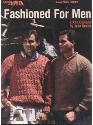 Fashioned for men, 2 knit designs to knit and crochet 801