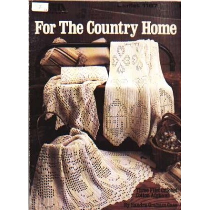 For the country home, 3 filet crochet cotton afghans, 1167