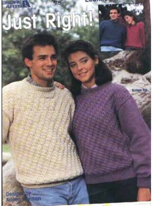 Just right broken rib, diagonal tweed to knit and crochet 564