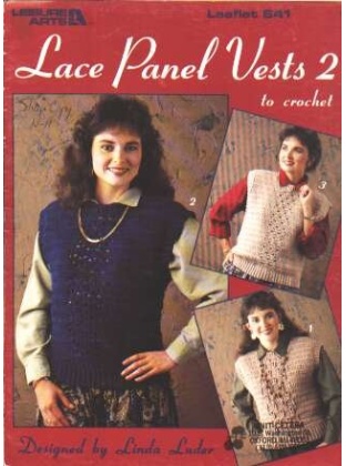 Lace panel vests 2 to crochet and knit 841