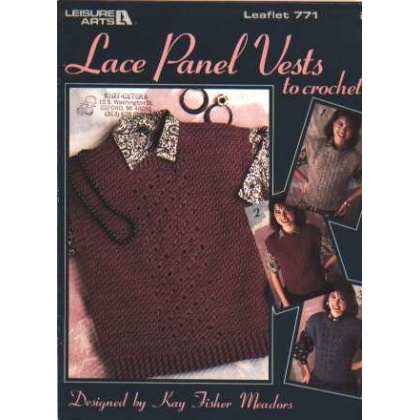 Lace panel vests to knit and crochet 771