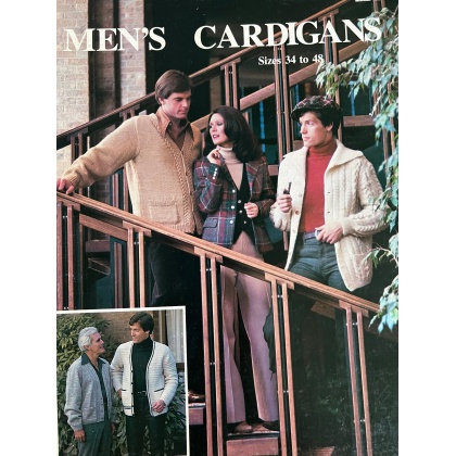 Men's cardigans to knit and crochet size 34-48 115