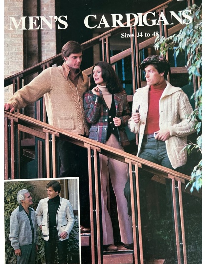 Men's cardigans to knit and crochet size 34-48 115