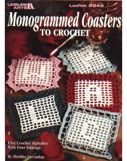 Monogrammed coasters to crochet, 2849