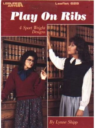 Play on ribs, 4 sport weight designs almond stitch vest to knit and crochet 629