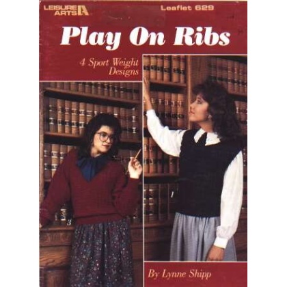 Play on ribs, 4 sport weight designs almond stitch vest to knit and crochet 629