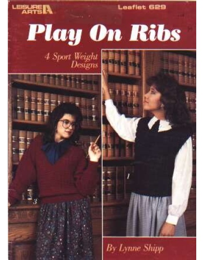 Play on ribs, 4 sport weight designs almond stitch vest to knit and crochet 629