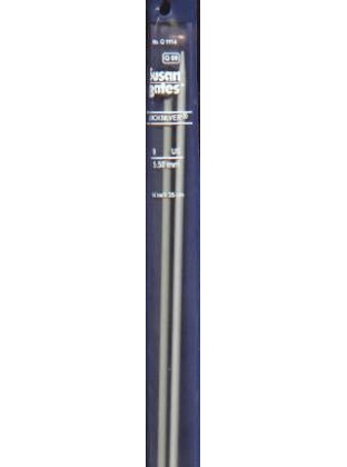 Quicksilver Susan Bates 14 inch double Point Needles size 9, 5.50mm, heat-treated aluminum alloy shaft coated with a grey powder finish