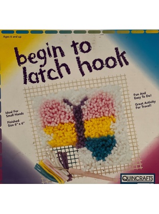 Quincrafts Butterfly Begin to Latch Hook 6" x 6"