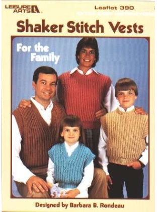 Shaker stitch vests for the family to knit and crochet 390