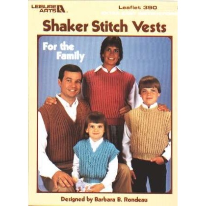 Shaker stitch vests for the family to knit and crochet 390