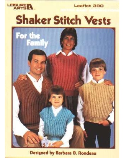 Shaker stitch vests for the family to knit and crochet 390