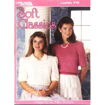 Soft classics collared crew, picot crew to knit and crochet 713