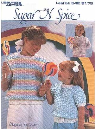 Sugar n spice childrens vest, pullover to knit and crochet 542