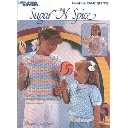 Sugar n spice childrens vest, pullover to knit and crochet 542