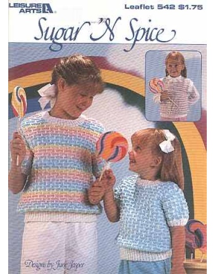 Sugar n spice childrens vest, pullover to knit and crochet 542