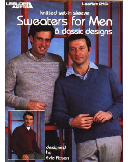 Sweaters for men, 6 classic designsto knit and crochet 216