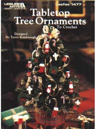 Tabletop tree ornaments to crochet, 1477