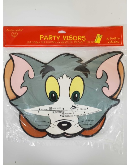 Ambassador Party Visors - Tom and Jerry Visors - 8 pack