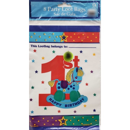 Amscan 1st Birthday Loot Bags - 8 count