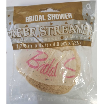 Amscan Bridal Shower Crepe Streamer