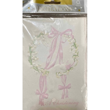 Amscan Christening Invitations - 8 Pack