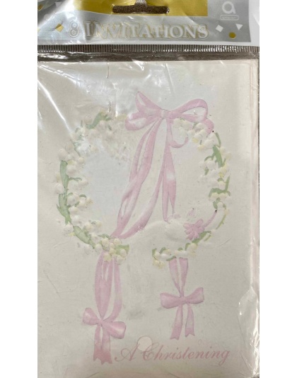 Amscan Christening Invitations - 8 Pack